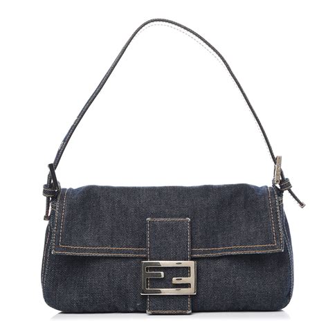 fendi baguette blue denim|Fendi baguette pouch.